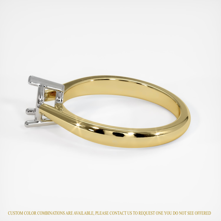 14K White & Yellow Solitaire Ring Setting