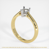 18K White & Yellow Solitaire Ring Setting Video