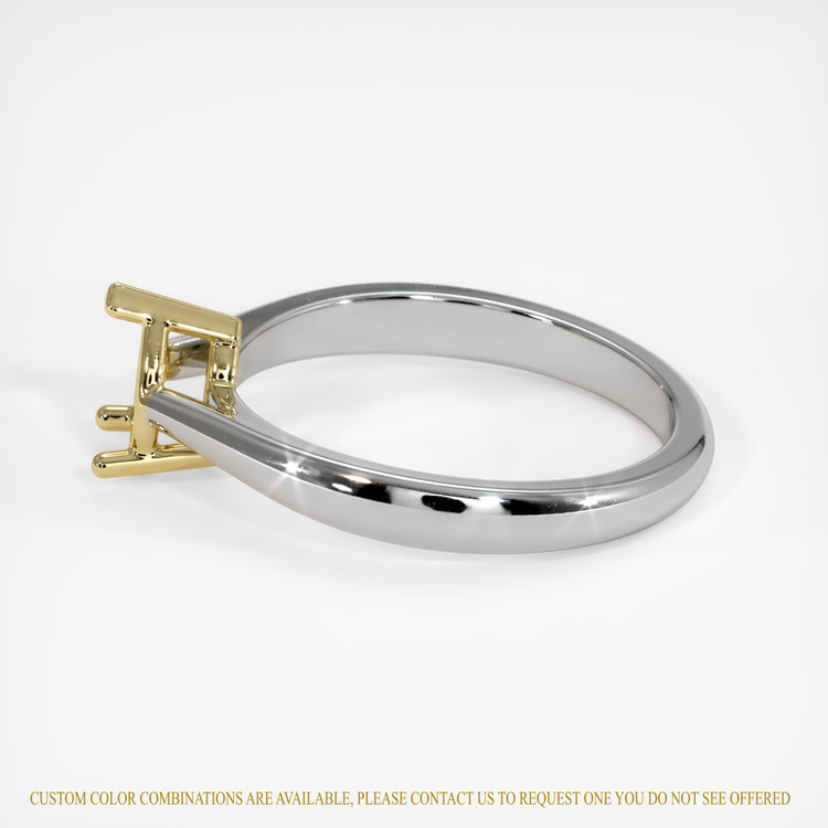 14K Yellow & White Solitaire Ring Setting