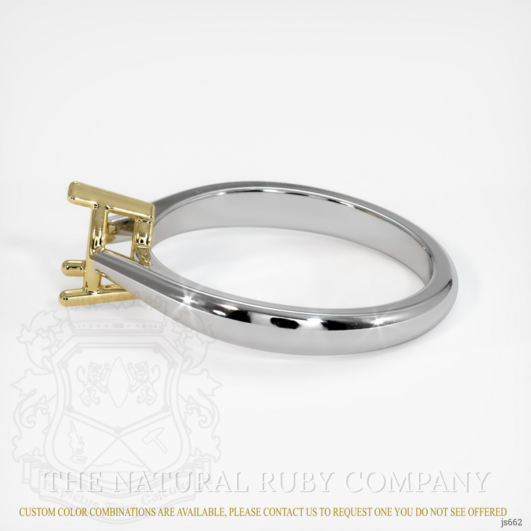 14K Yellow & White Solitaire Ring Setting