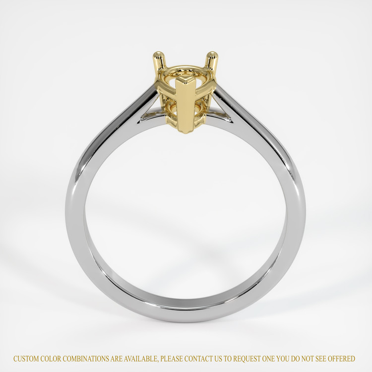 14K Yellow & White Solitaire Ring Setting
