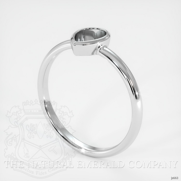 Vedic Emerald Ring 7.61 Ct., 18K White Gold