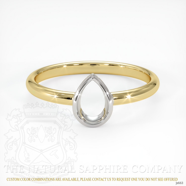 14K White & Yellow Vedic Ring Setting