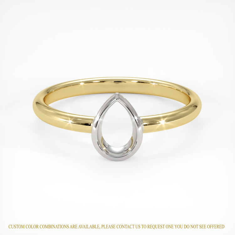 14K White & Yellow Vedic Ring Setting