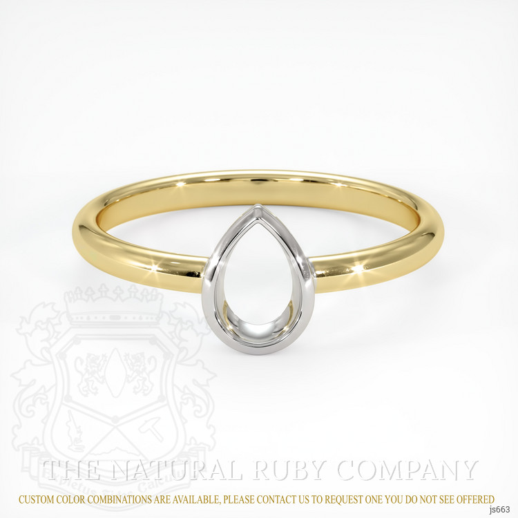 14K White & Yellow Vedic Ring Setting