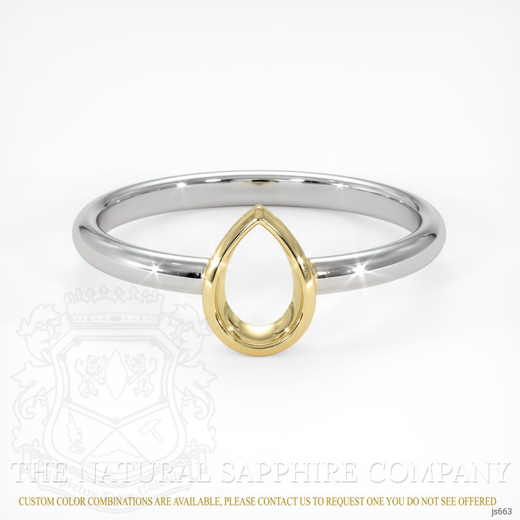 14K Yellow & White Vedic Ring Setting
