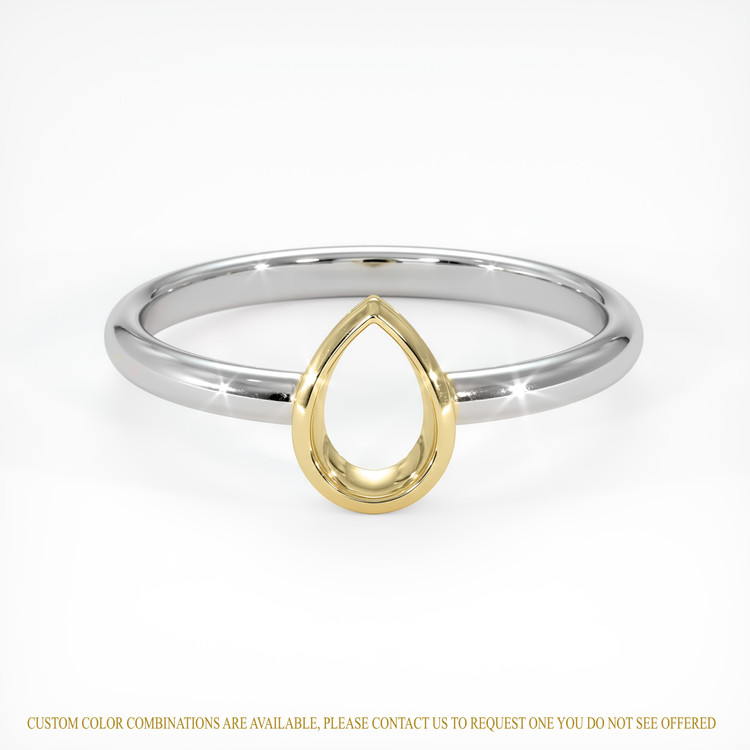 18K Yellow & White Vedic Ring Setting