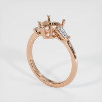 14K Rose Gold Three Stone Ring Setting Video
