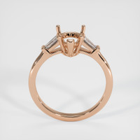 14K Rose Gold Three Stone Ring Setting Image