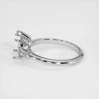 18K White Gold Three Stone Ring Setting Image