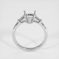 18K White Gold Three Stone Ring Setting Image