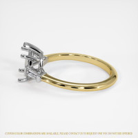 14K White & Yellow Three Stone Ring Setting Image