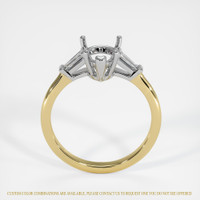 14K White & Yellow Three Stone Ring Setting Image