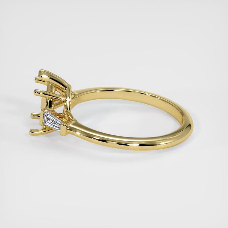 10K Yellow Gold Three Stone Ring Setting