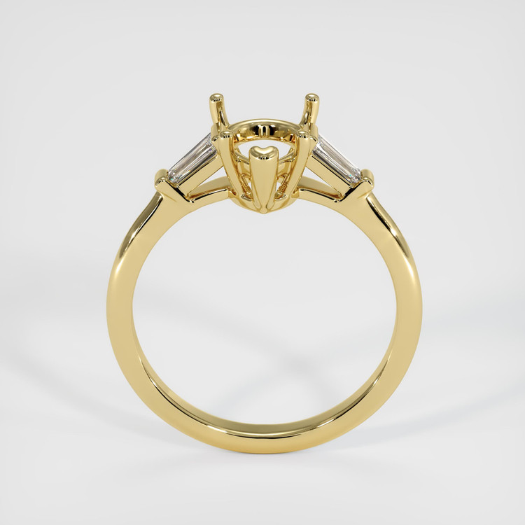 10K Yellow Gold Three Stone Ring Setting