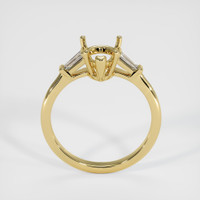 14K Yellow Gold Three Stone Ring Setting Image