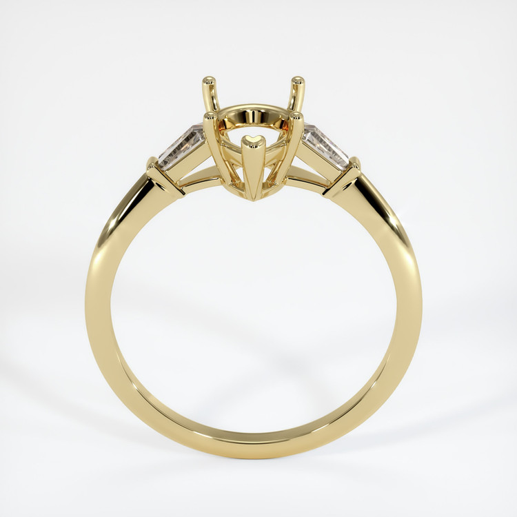 14K Yellow Gold Three Stone Ring Setting