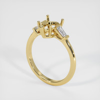 18K Yellow Gold Three Stone Ring Setting Video