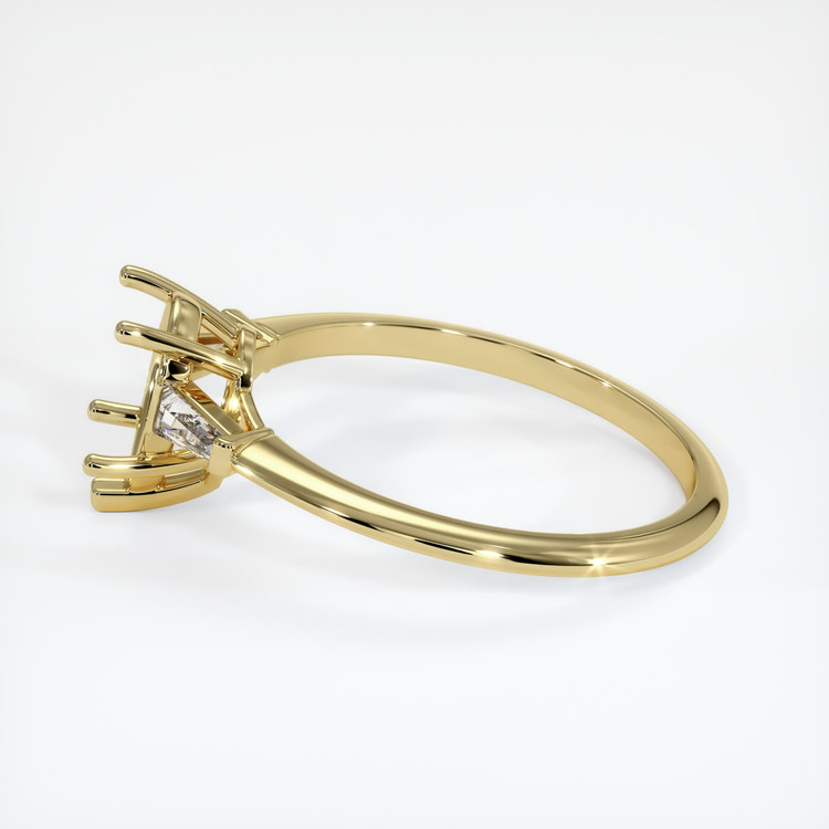 18K Yellow Gold Three Stone Ring Setting