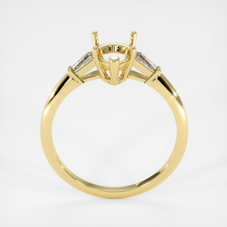 18K Yellow Gold Three Stone Ring Setting