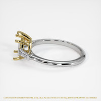 14K Yellow & White Three Stone Ring Setting Image