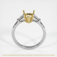14K Yellow & White Three Stone Ring Setting Image
