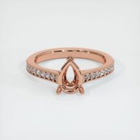 14K Rose Gold Pave Ring Setting Image