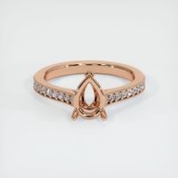 18K Rose Gold Pave Ring Setting Image