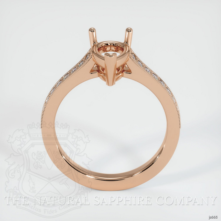 18K Rose Gold Pave Ring Setting