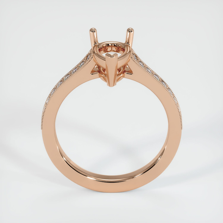 18K Rose Gold Pave Ring Setting