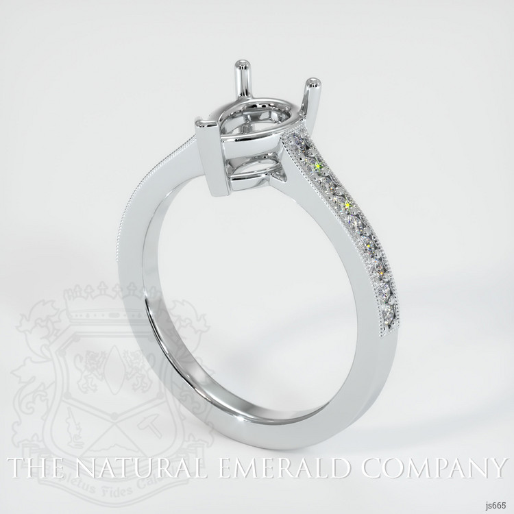 18K White Gold Pave Ring Setting