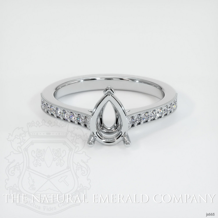18K White Gold Pave Ring Setting