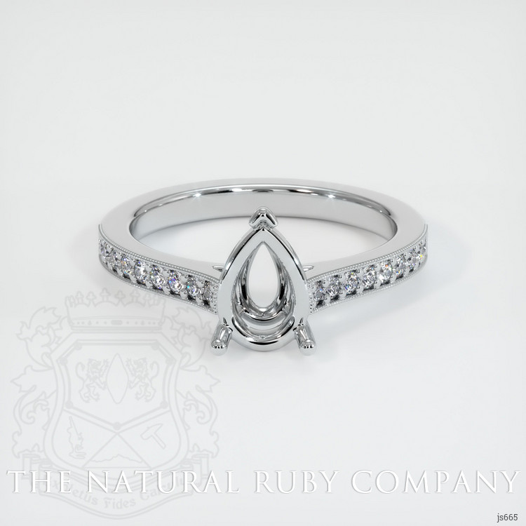 18K White Gold Pave Ring Setting