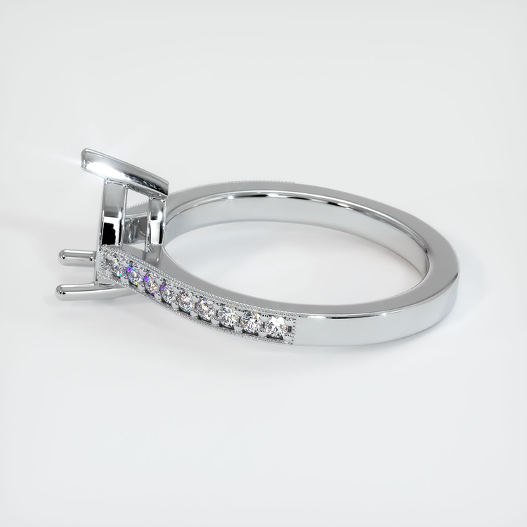 18K White Gold Pave Ring Setting