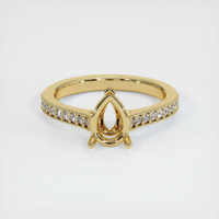 10K Yellow Gold Pave Ring Setting Image