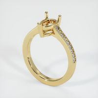 14K Yellow Gold Pave Ring Setting Video