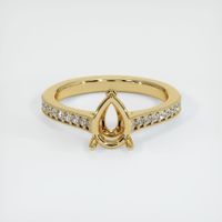 14K Yellow Gold Pave Ring Setting Image