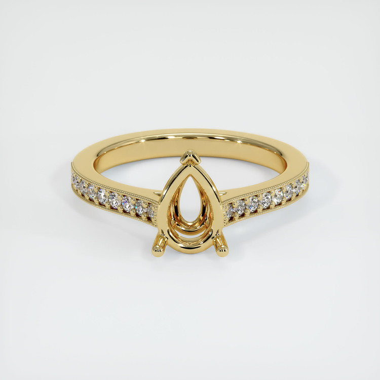 14K Yellow Gold Pave Ring Setting