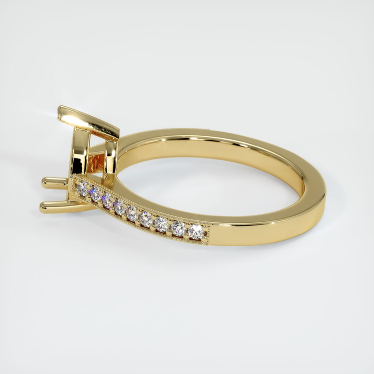 14K Yellow Gold Pave Ring Setting