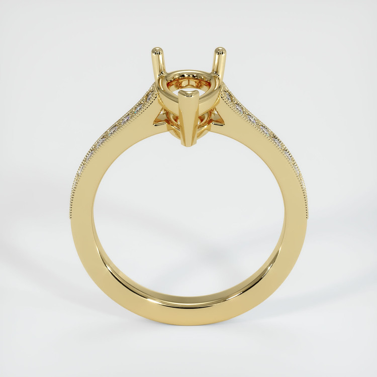 14K Yellow Gold Pave Ring Setting