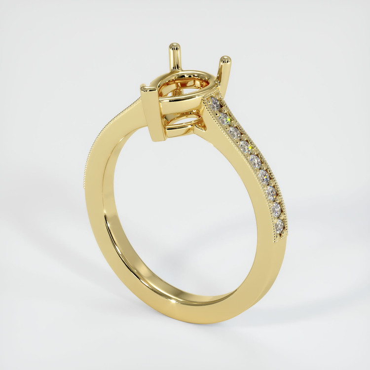 18K Yellow Gold Pave Ring Setting