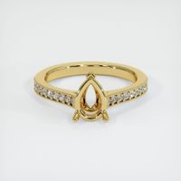 18K Yellow Gold Pave Ring Setting Image