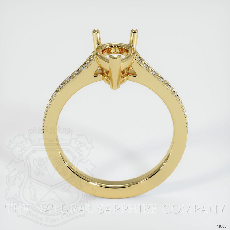 18K Yellow Gold Pave Ring Setting