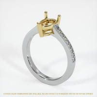 14K Yellow & White Pave Ring Setting Image
