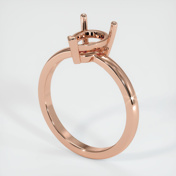 14K Rose Gold Solitaire Ring Setting