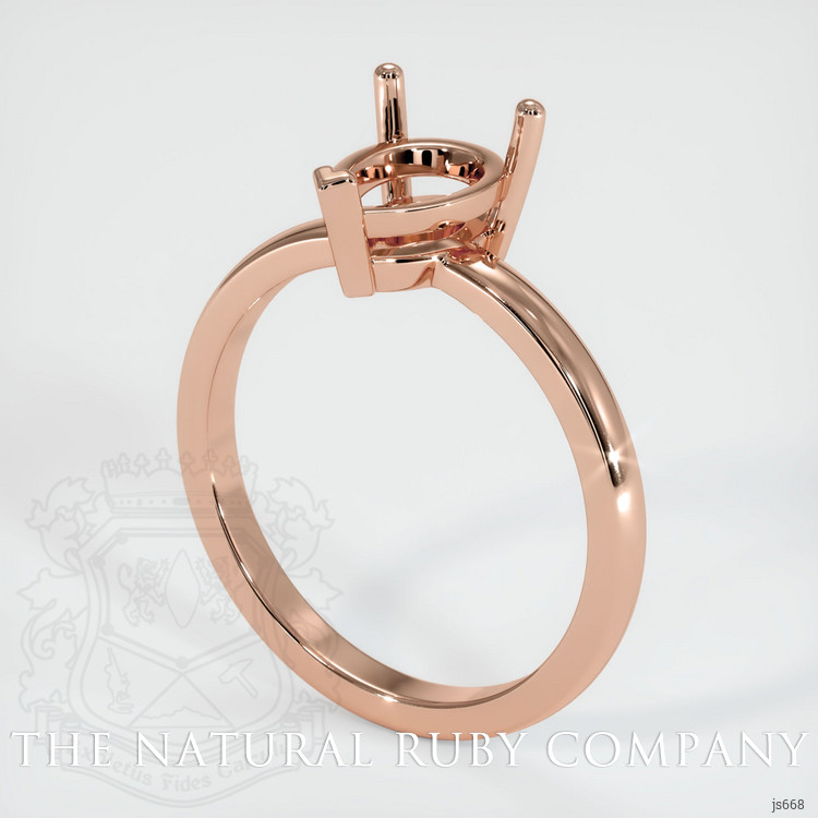 14K Rose Gold Solitaire Ring Setting