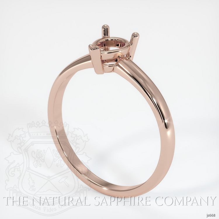 14K Rose Gold Solitaire Ring Setting