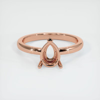 14K Rose Gold Solitaire Ring Setting Image