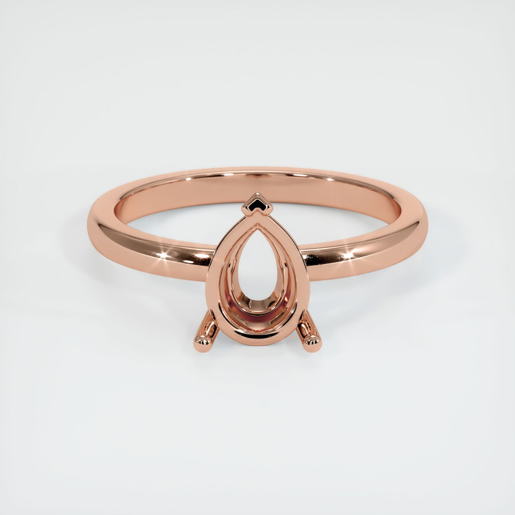 14K Rose Gold Solitaire Ring Setting