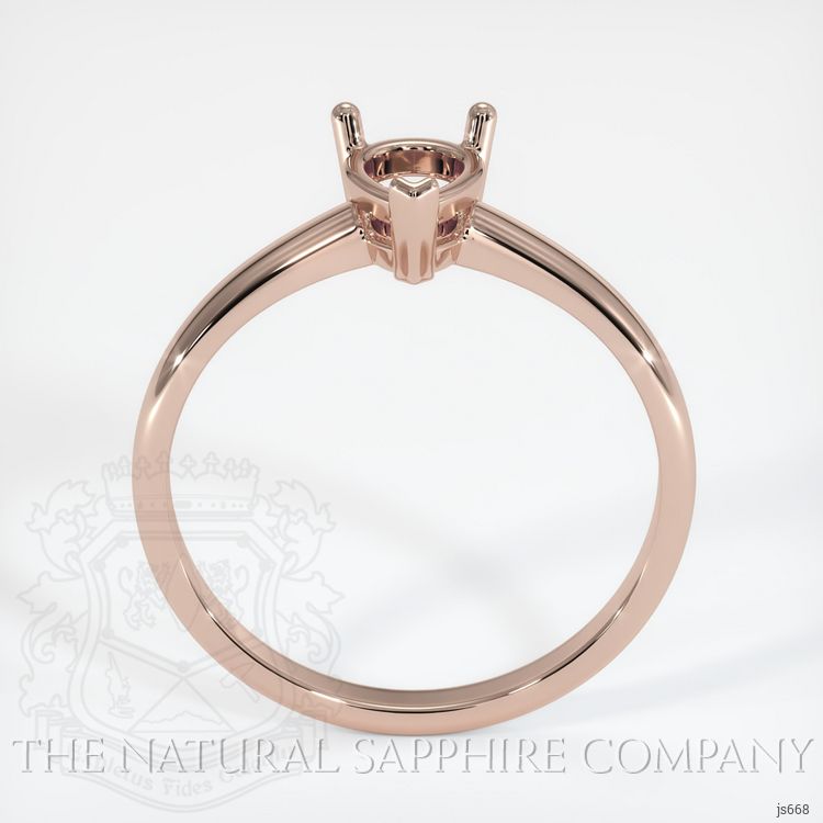 14K Rose Gold Solitaire Ring Setting